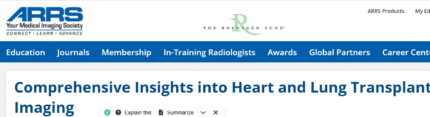 ARRS Comprehensive Insights into Heart and Lung Transplant Imaging 2025