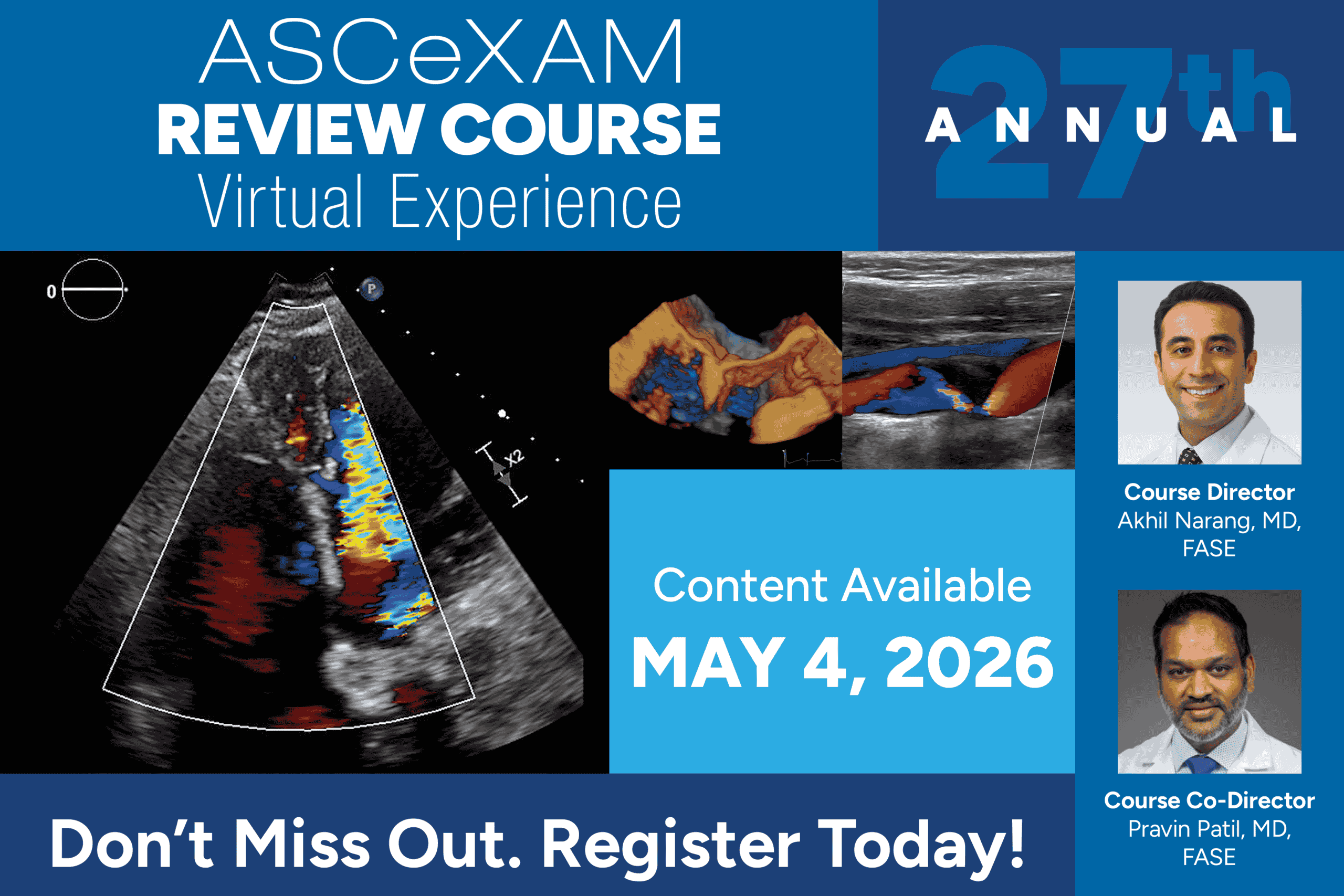 American Society of Echocardiography 27th Annual ASCeXAM ReASCE Review Course 2026_6a0aa03a482ac.png